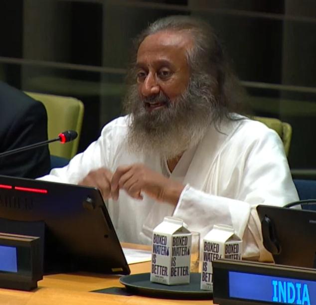 Sri Sri Ravi Shankar brings Lord Krishna's lesson of meditation to UN