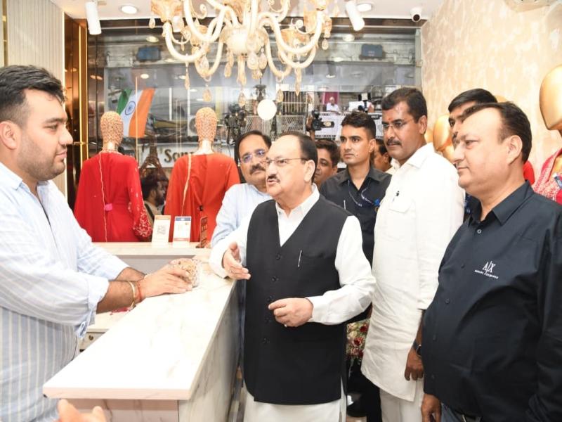 GST reforms: JP Nadda meets Delhi shopkeepers, says economic policy to gain further strength under PM Modi