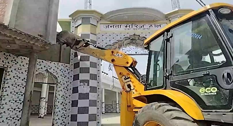 Crackdown on encroachments in Sambhal; marriage hall demolished, mosque given time
