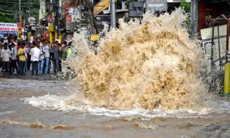 Water pipeline explodes in Guwahati; properties damaged