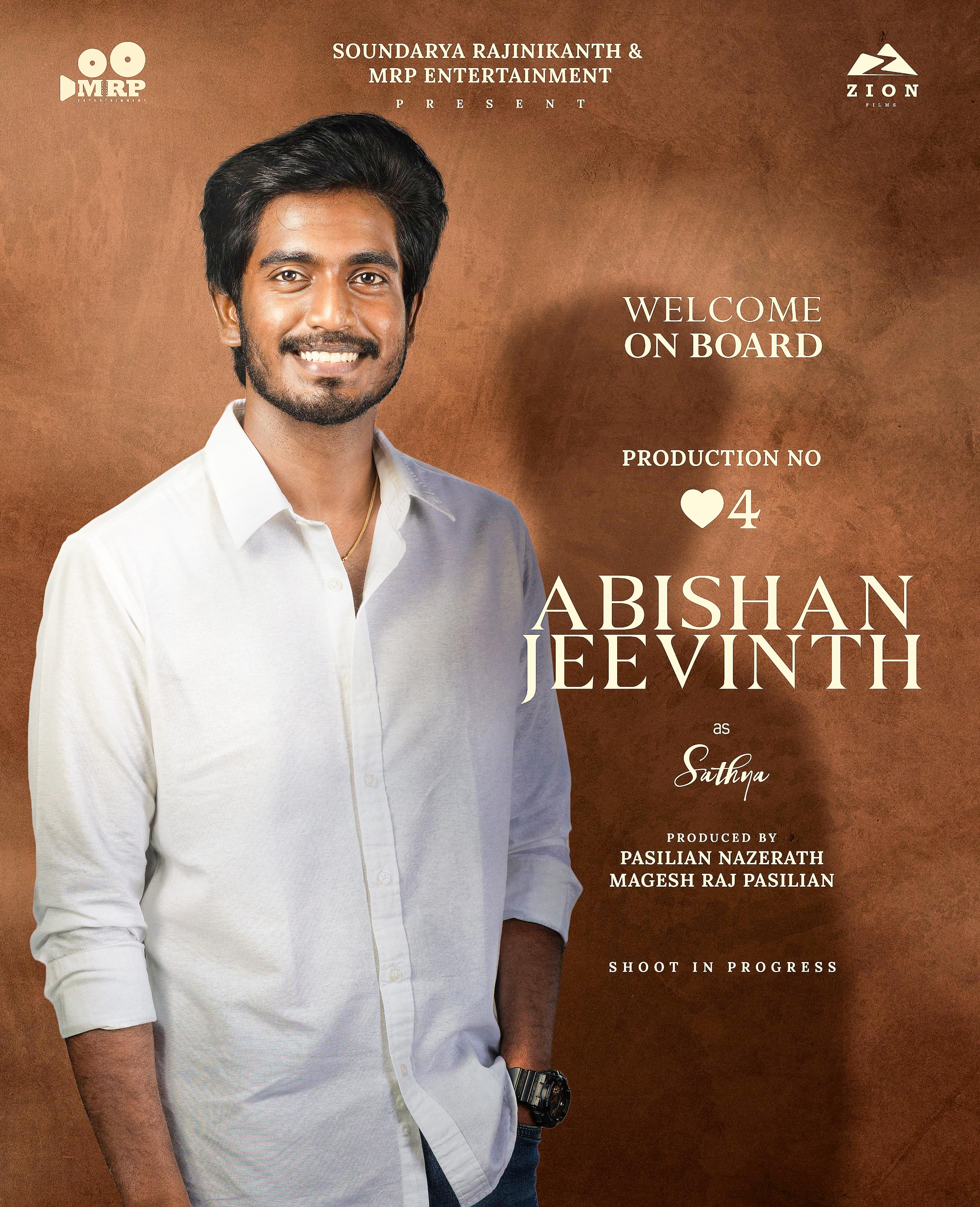 Tourist Family director Abishan Jeevinth turns hero; to play lead in film produced by Soundarya Rajinikanth