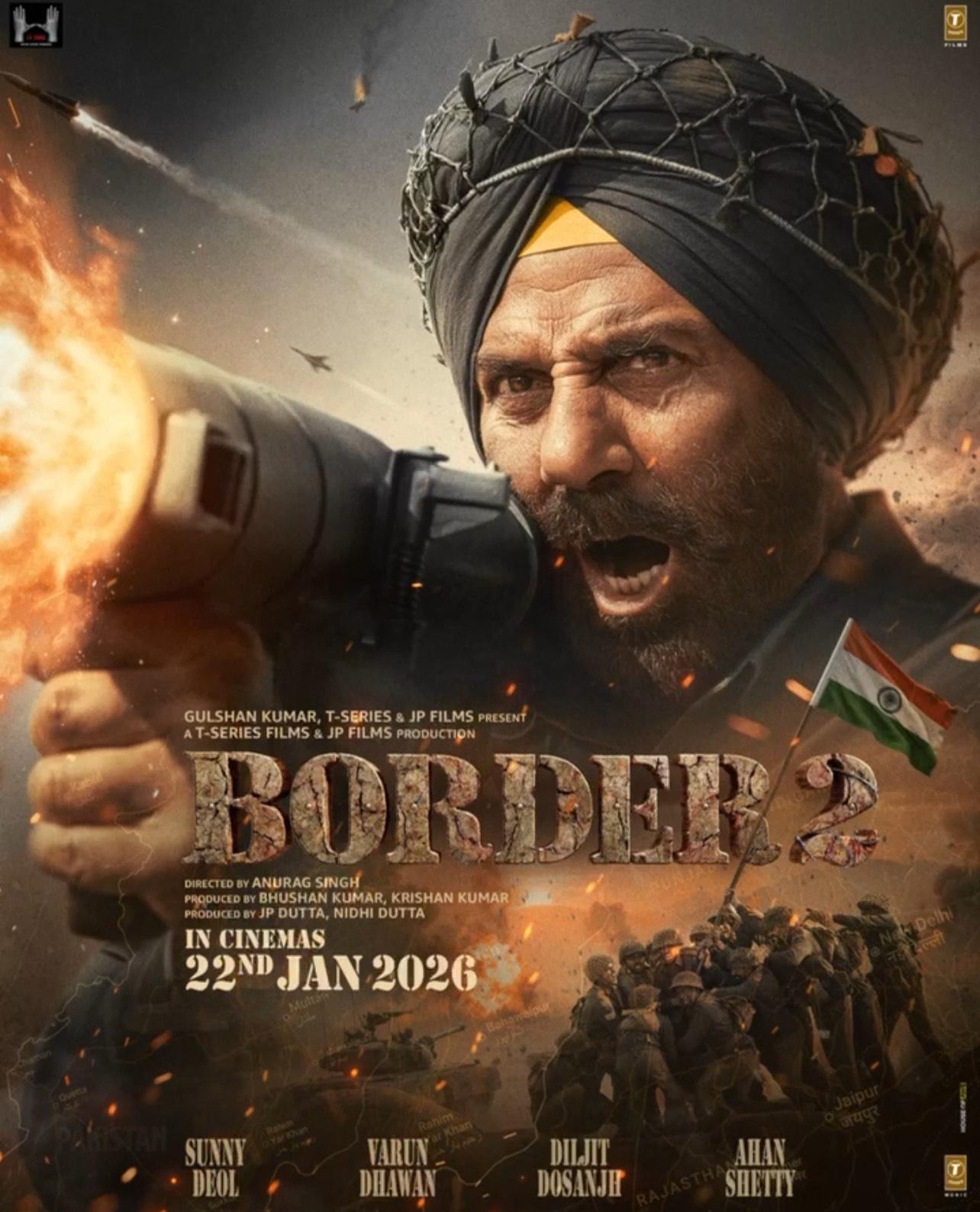 Sunny, Diljit, Varun and Ahan-starrer ‘Border 2’ locked for January 22, 2026 release