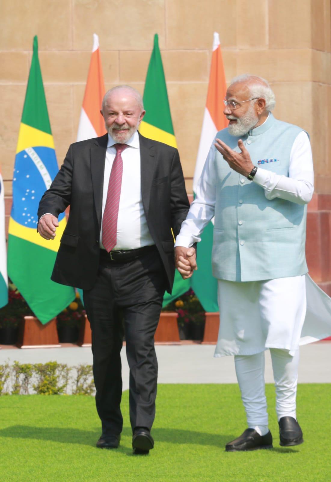 PM Modi, Brazilian President Lula hold bilateral talks at Hyderabad House