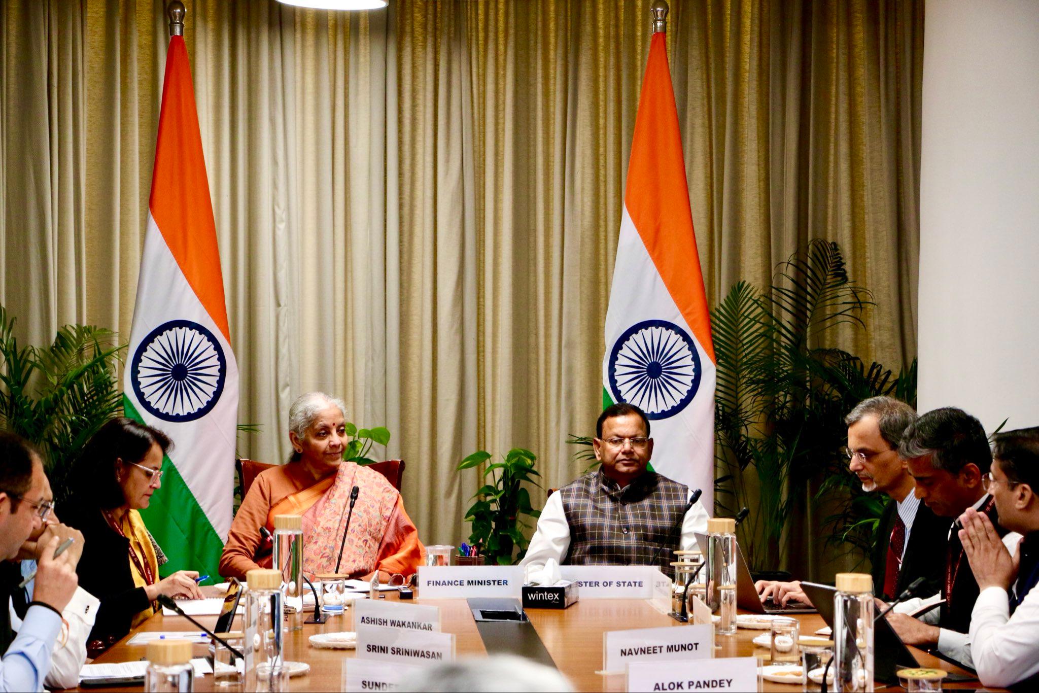 FM Sitharaman holds key pre-budget consultations with market experts