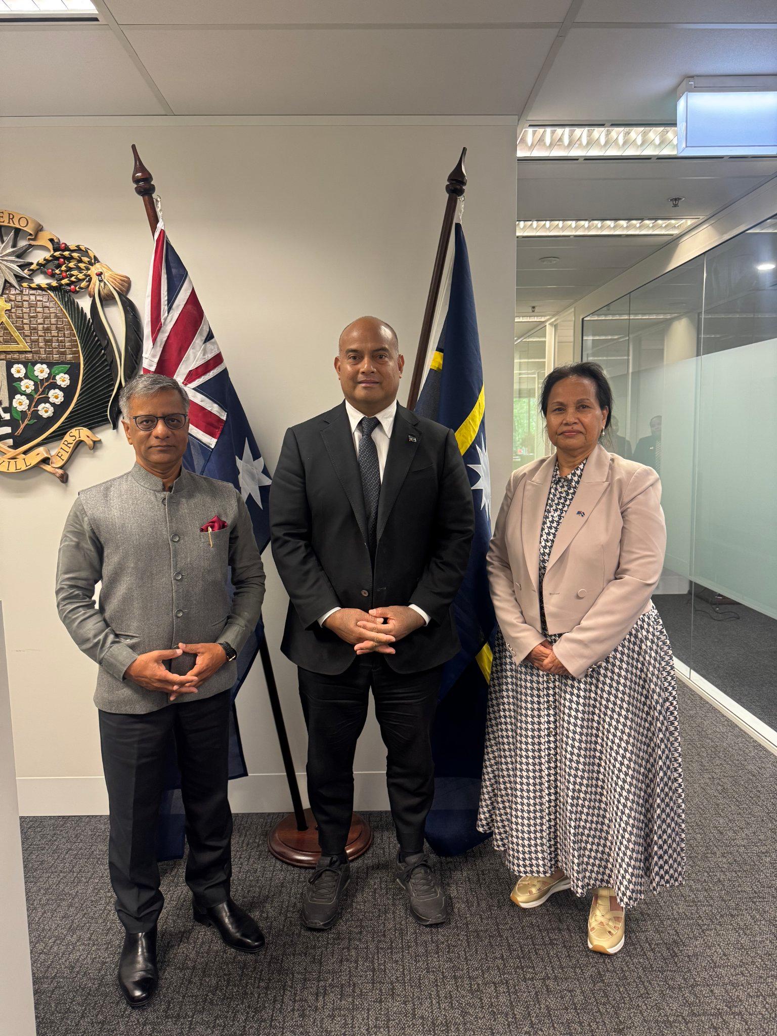 Indian envoy calls on Nauru President, reaffirms commitment to deepen ties