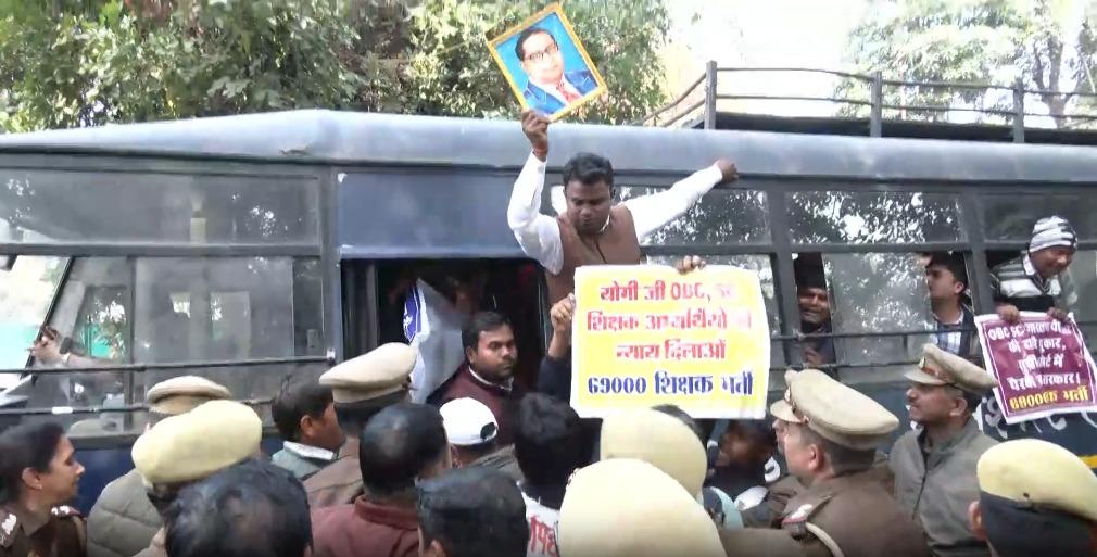 69,000 teacher recruitment row: Aspirants protest in Lucknow ahead of SC hearing, seek justice