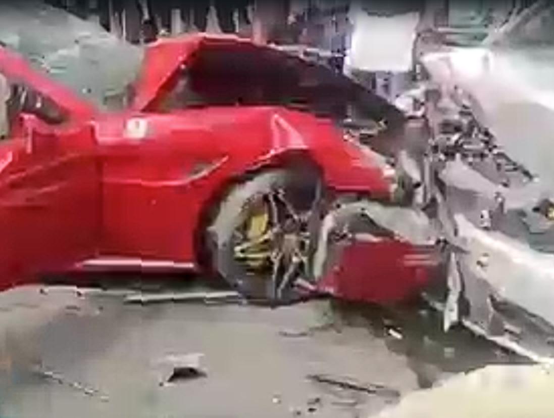 Three injured as speeding Ferrari runs amok in Hyderabad