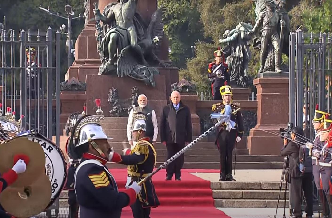 PM Modi begins historic Argentina visit by paying tribute to country's liberator