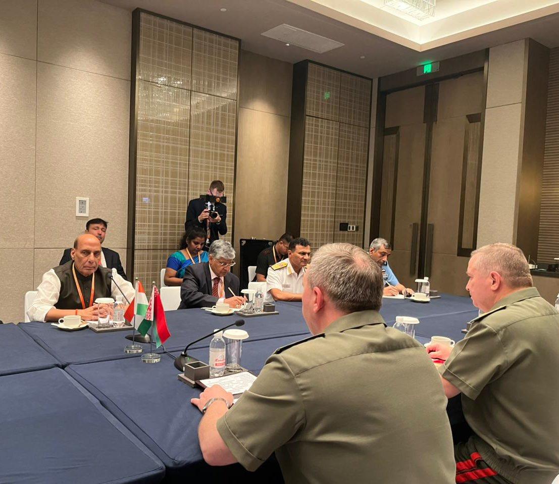 Rajnath Singh holds 'insightful' meetings with Belarusian and Russian defence ministers in China