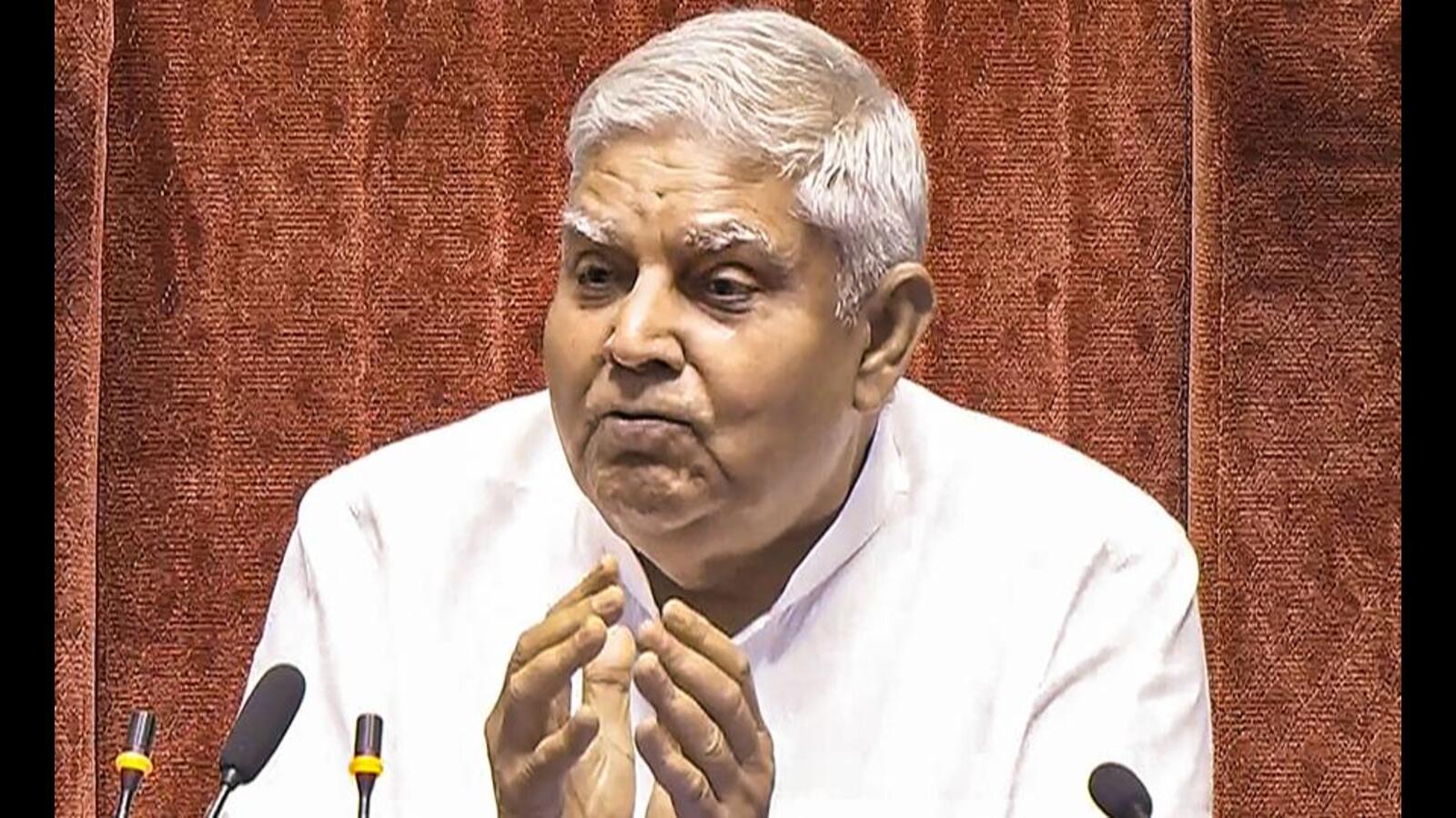 RS Chairman Jagdeep Dhankhar