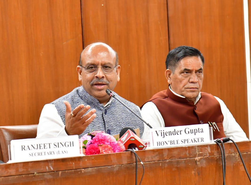 Delhi Assembly to host Speakers’ Conference on Aug 24-25: Vijender Gupta