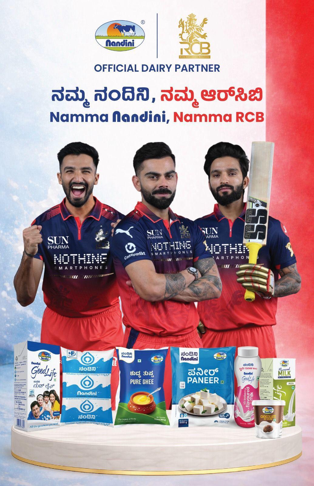 Nandini becomes RCB's official dairy partner for IPL 2026
