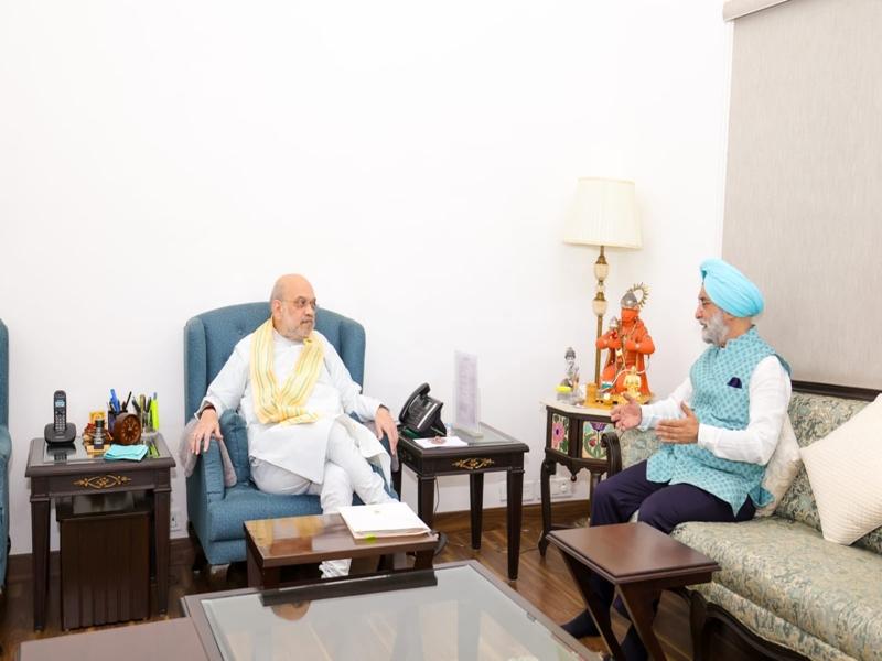HM Amit Shah, Delhi L-G Sandhu discuss development, security