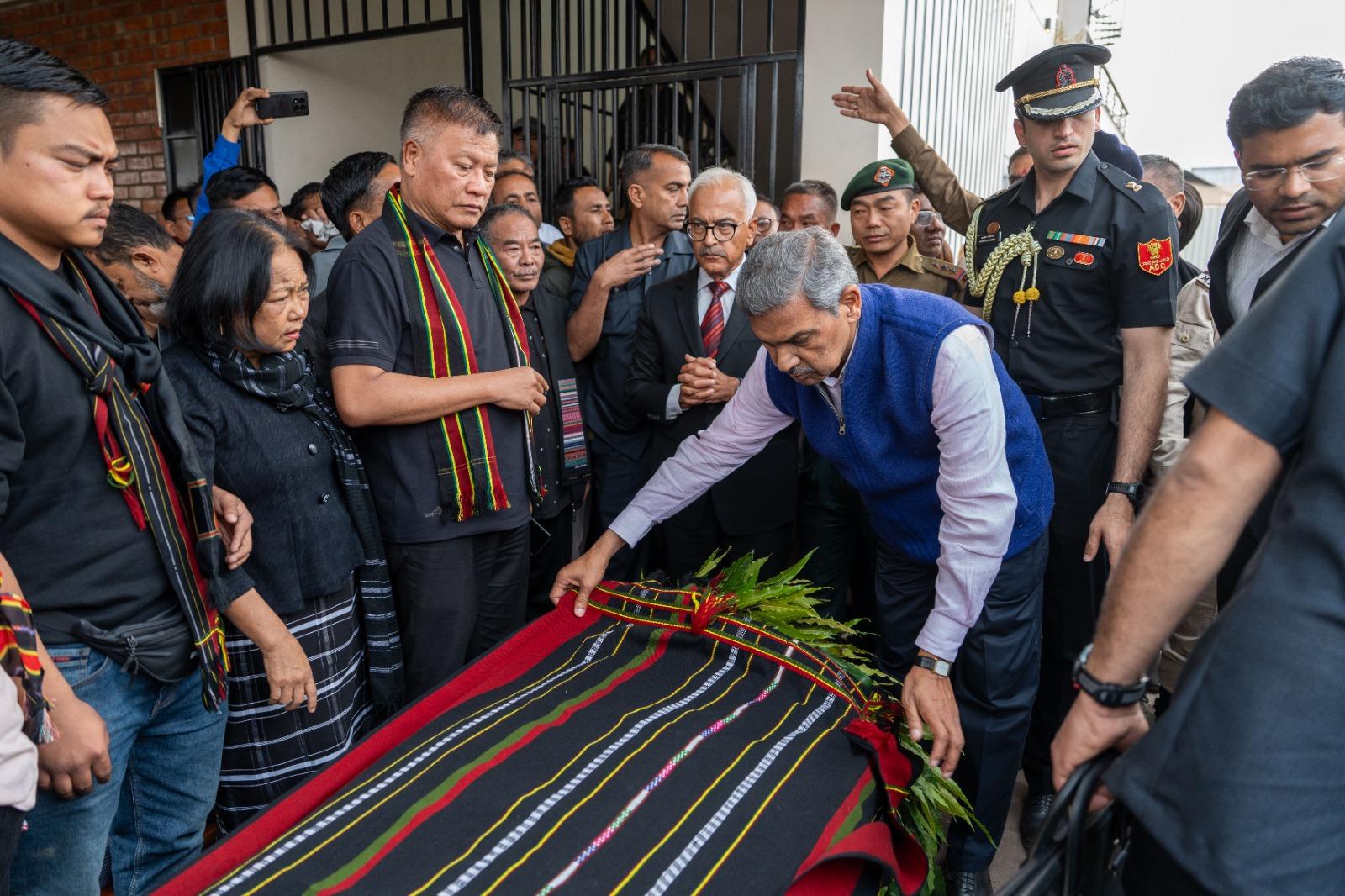 Manipur Guv pays tribute to BJP MLA Vungzagin Valte, who died after prolonged illness