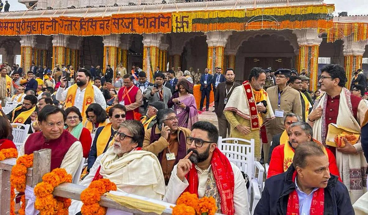 Bollywood actors and Celebrities at Ayodhya Ram Mandir