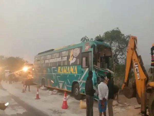Bus collides with tractor in Andhra's Ananthapuramu district