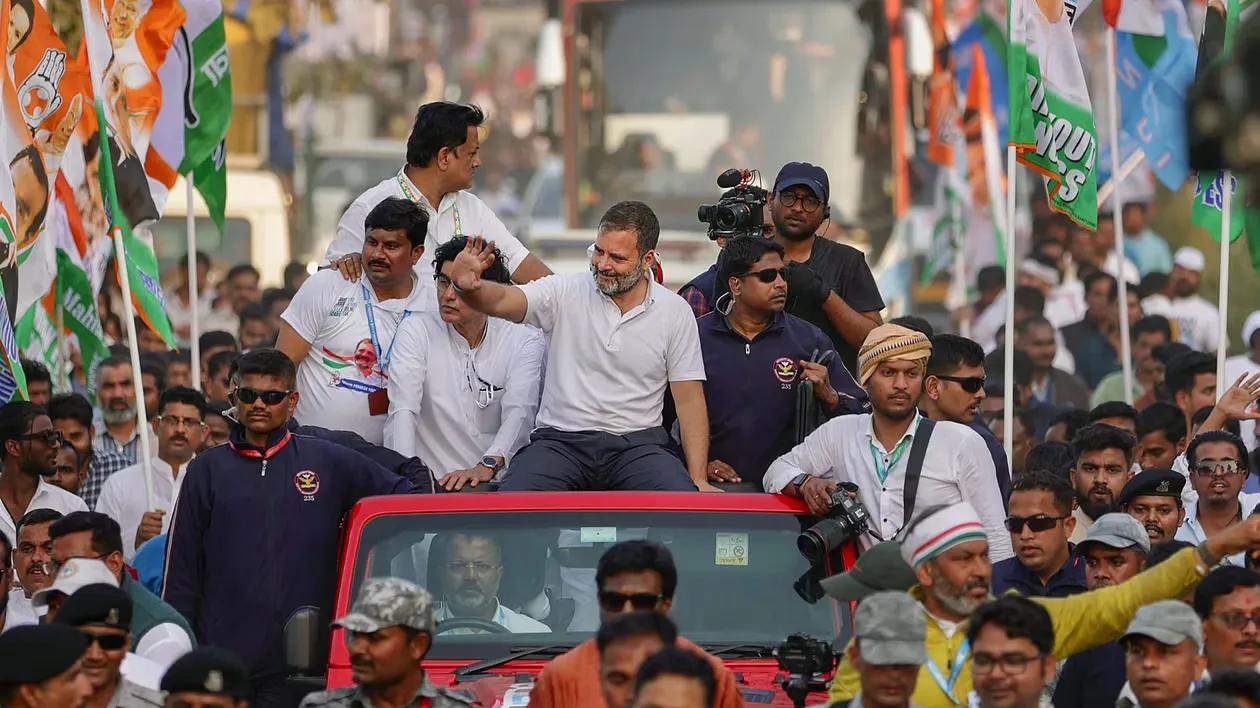 Congress leader Rahul Gandhi during the Bharat Jodo Nyay Yatra