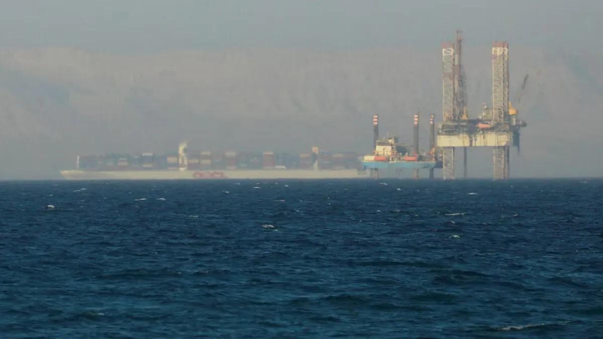 File photo of a container ship in the Red Sea