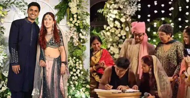 Fitness trainer Nupur Shikhare upon his arrival at the venue of his wedding with Ira Khan, in Mumbai, Wednesday, Jan 3, 2024.