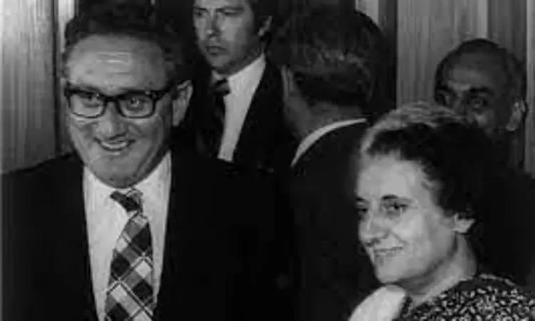 Indira Gandhi with Nixon-Kissinger