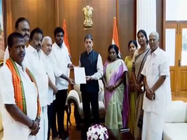 TN BJP leaders delegation met Governor RN Ravi