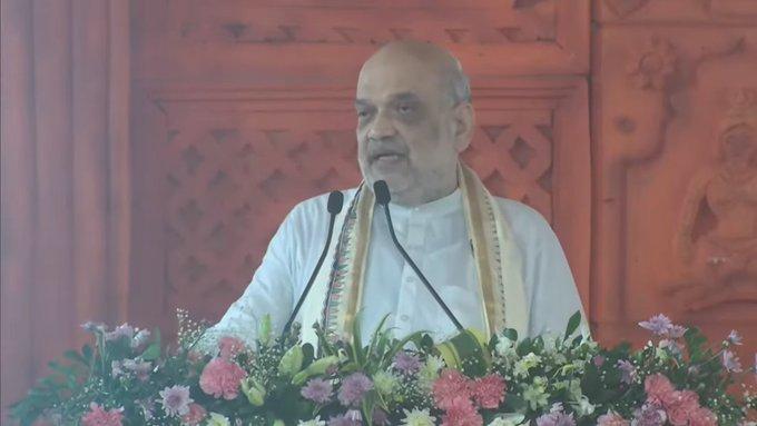 HM Shah lays foundation stone for redevelopment of Janaki temple in Bihar's Sitamarhi