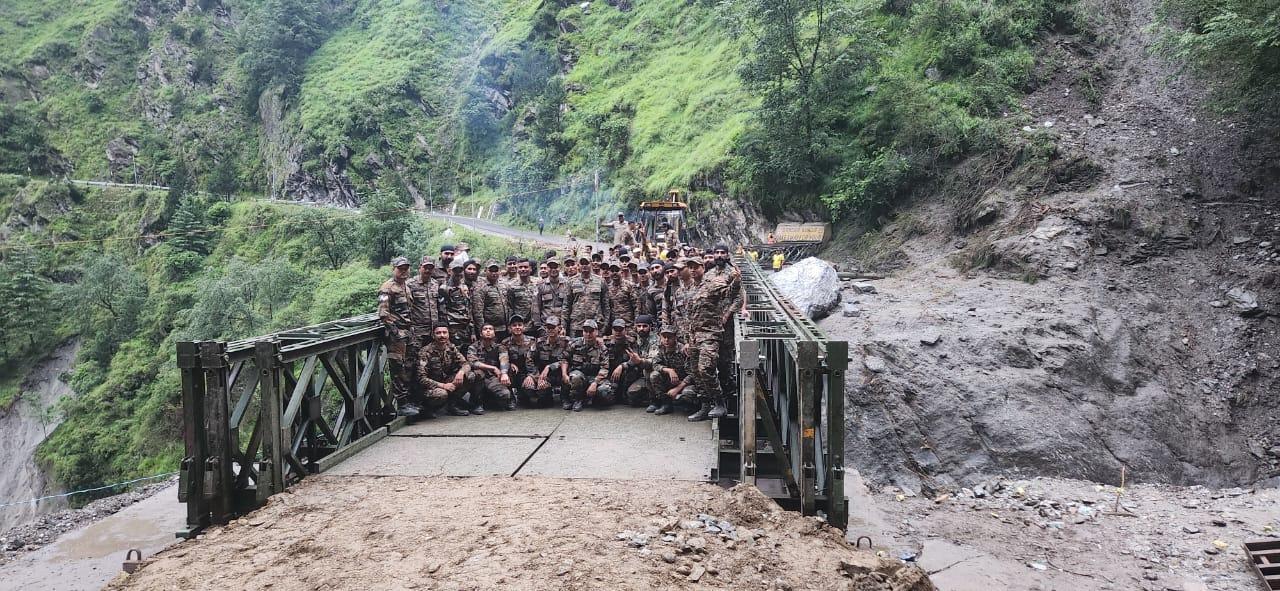 Uttarkashi cloudburst: BRO, Army complete Bailey bridge construction in Dharali, restore vital link