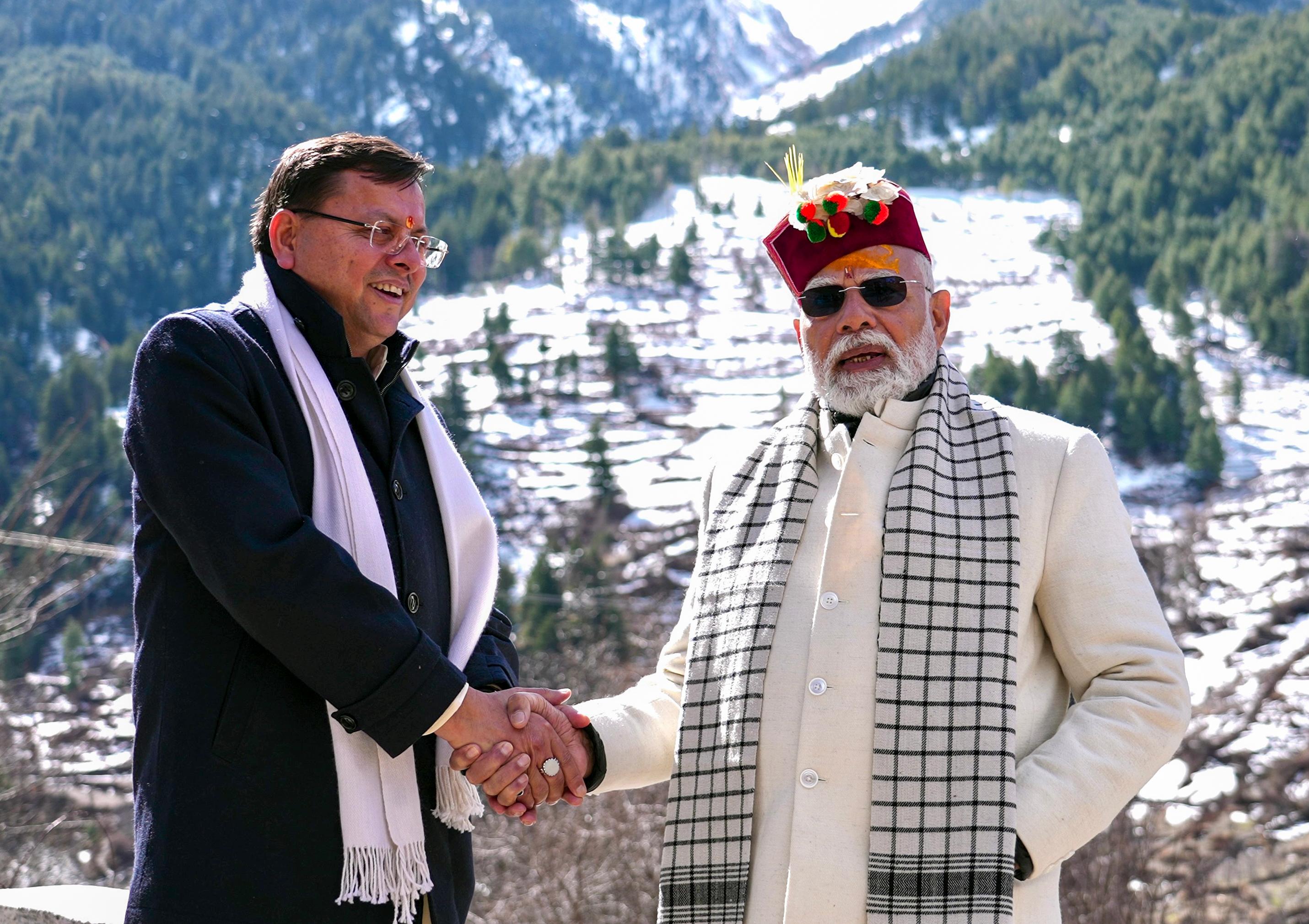 Making commendable efforts for development of U'Khand: PM Modi's birthday wishes to CM Dhami