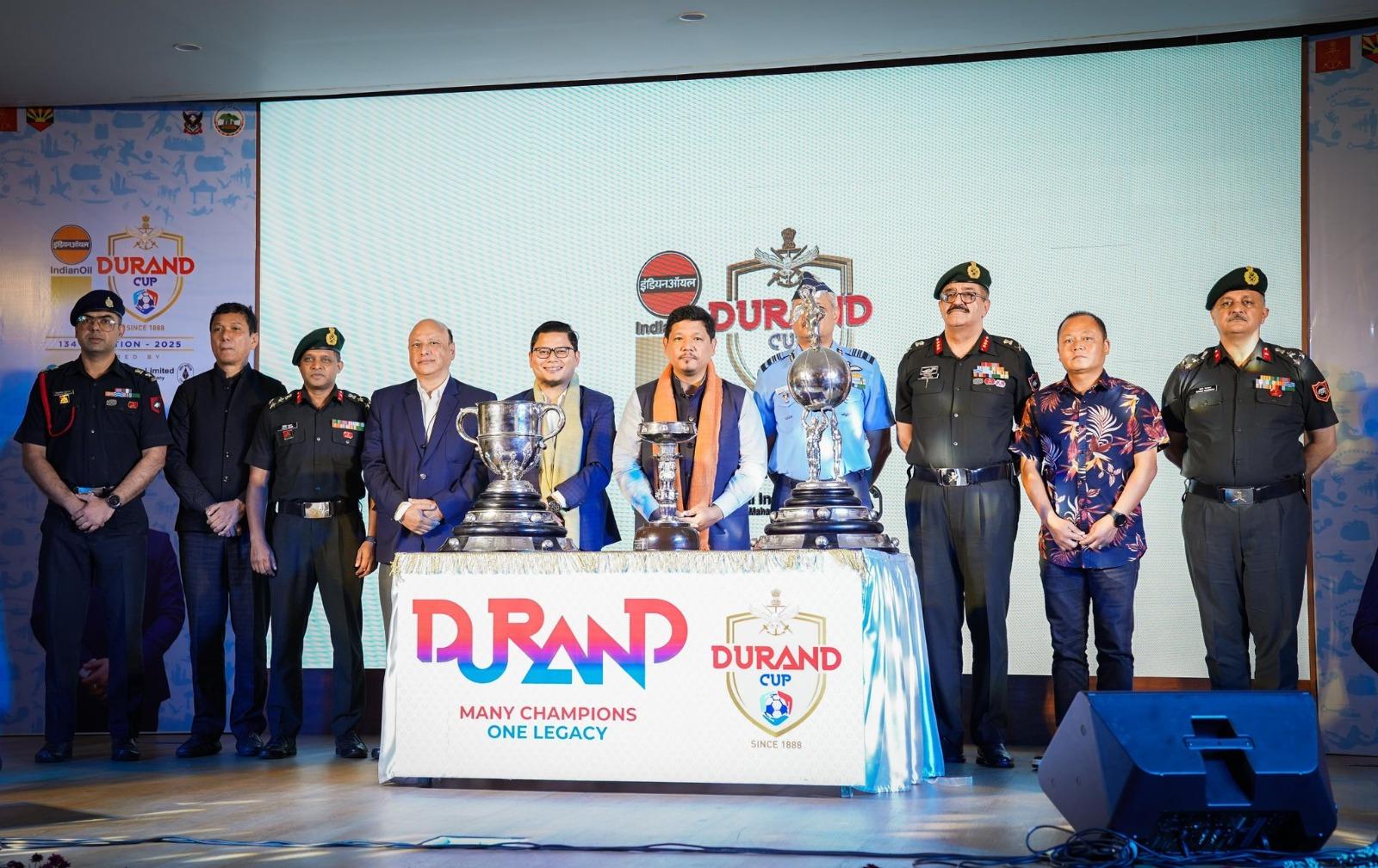 Meghalaya CM Conrad Sangma unveils Durand Cup Trophies in Shillong