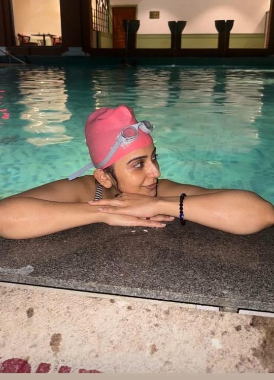 Rakul Preet Singh begins shoot for her next, enjoys swimming session post pack up