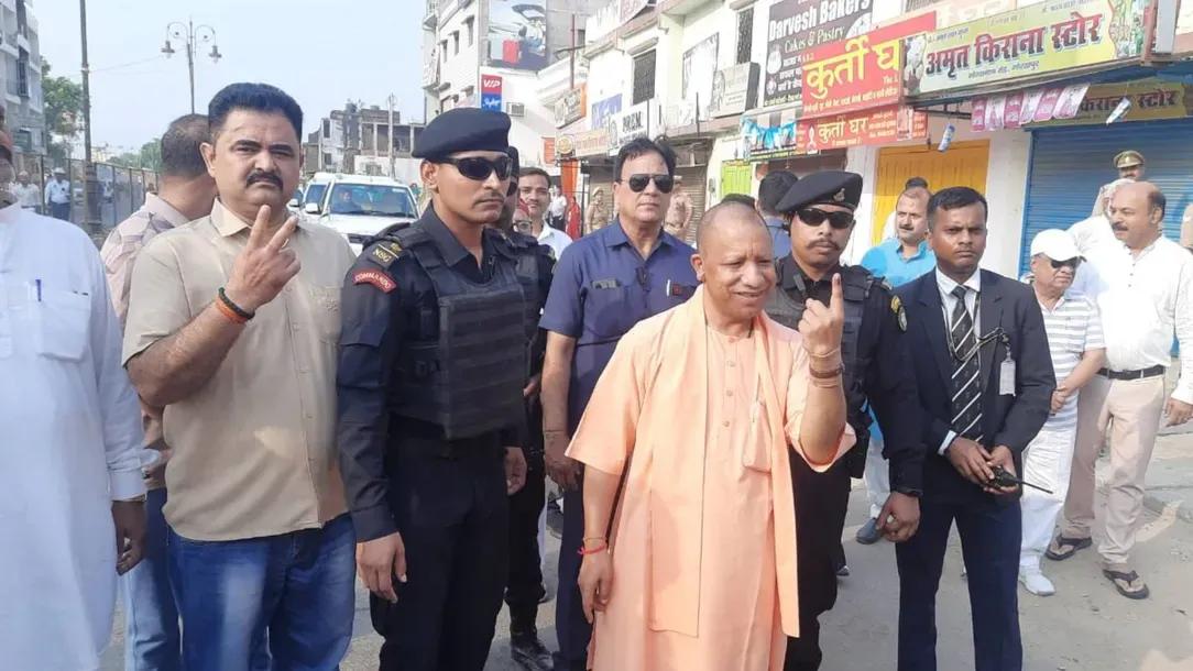 CM Yogi After Casting His Vote