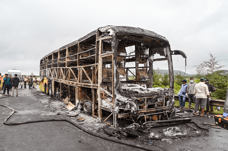 String of deadly bus fires, crashes in Andhra, Telangana over six months