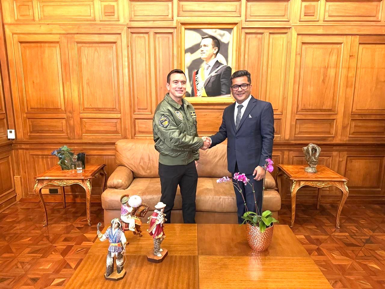 MoS Margherita meets Ecuadorian Prez; bilateral ties discussed