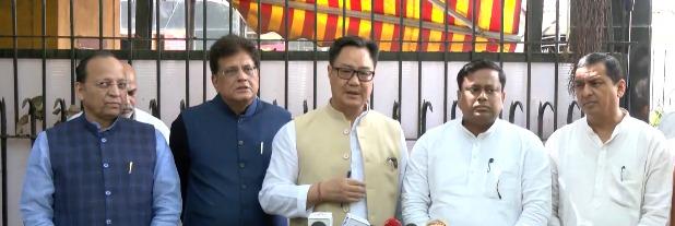 BJP approaches EC over Bengal polls; Rijiju claims democracy being 'hijacked' by Trinamool