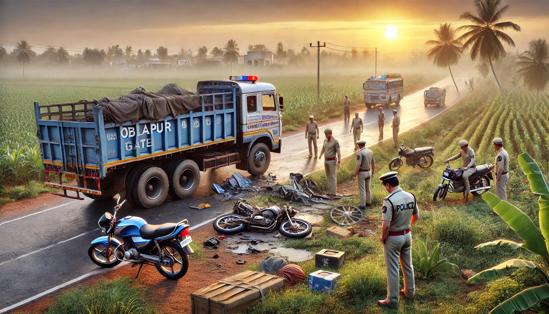 Three Dead in Tumkur After Tractor Collides with Bike