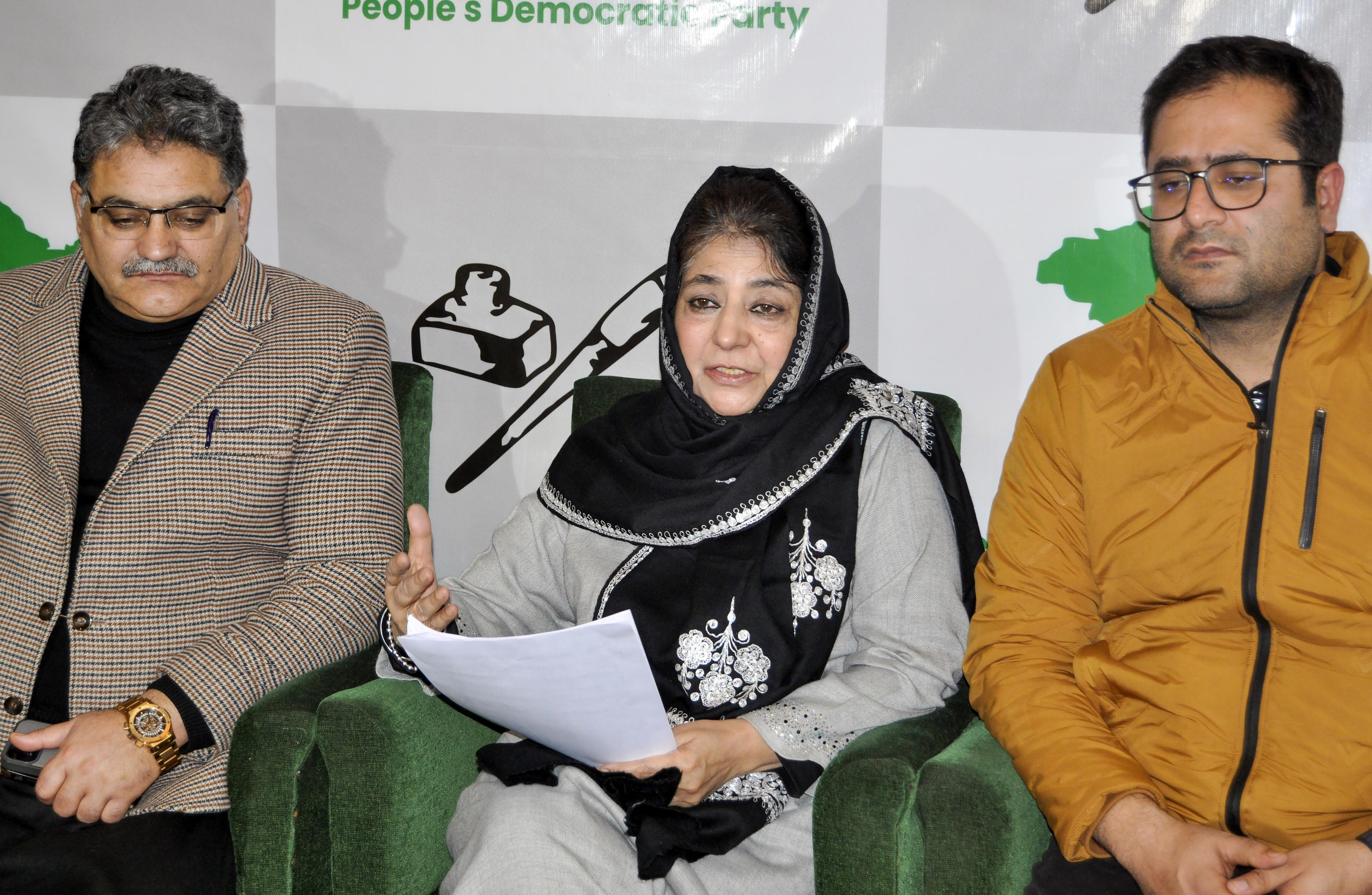 Mehbooba Mufti regrets ‘silence’ of govt of India, NC on US-Israel attack on Iran