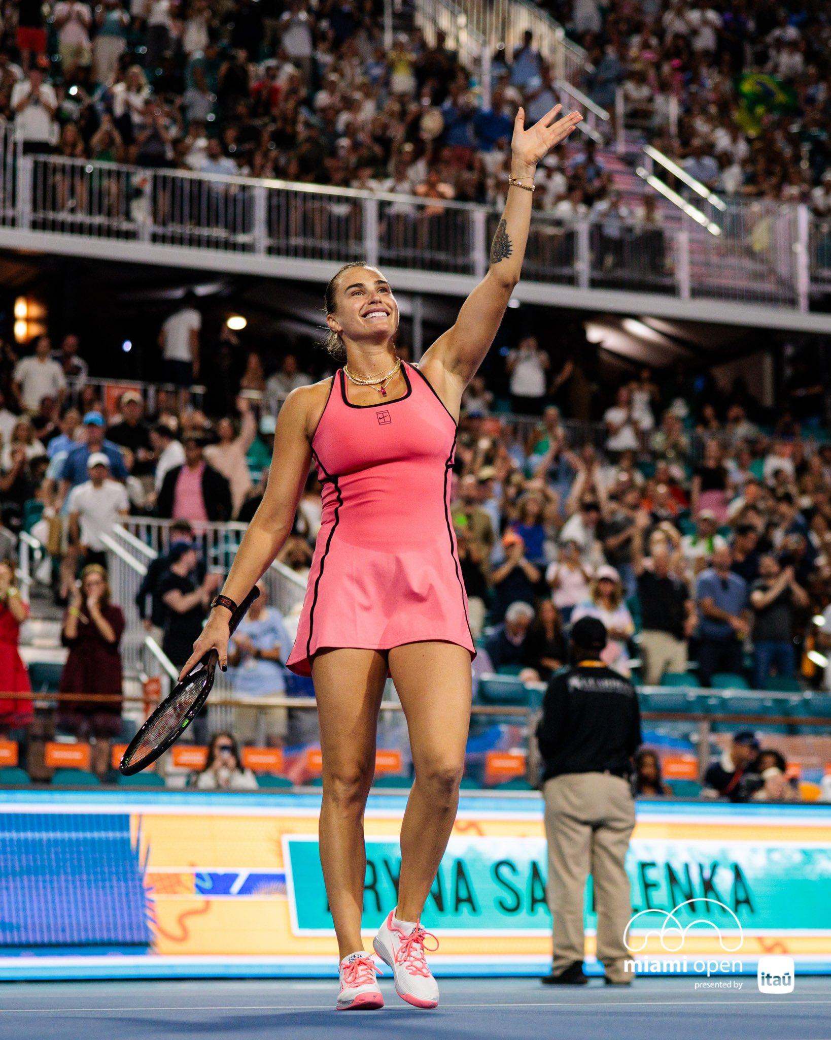 Sabalenka reaches second straight Miami SF, sets rematch with Rybakina