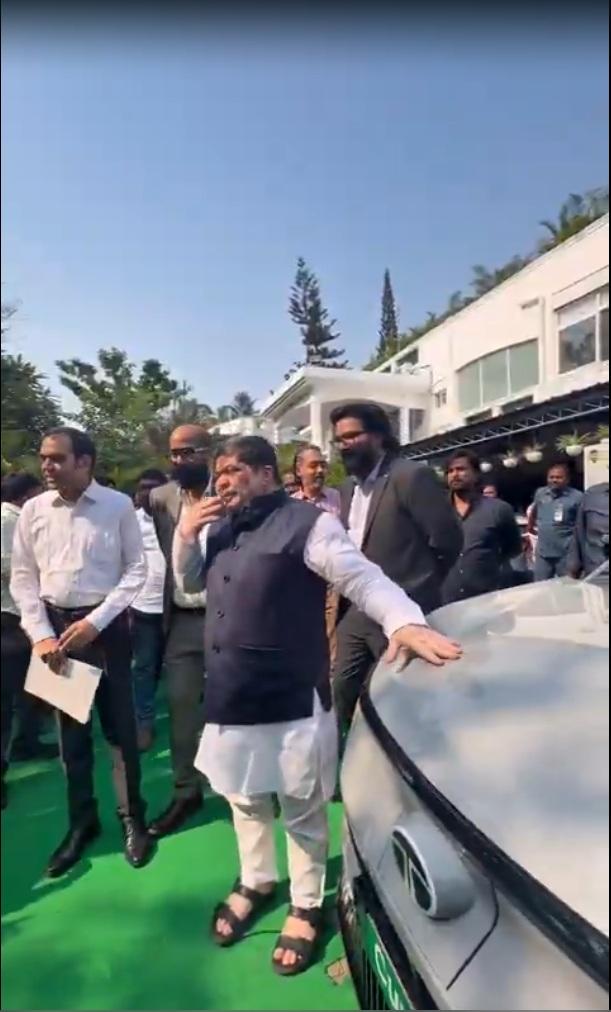 Telangana's EV push: Transport Minister arrives at Assembly in electric car