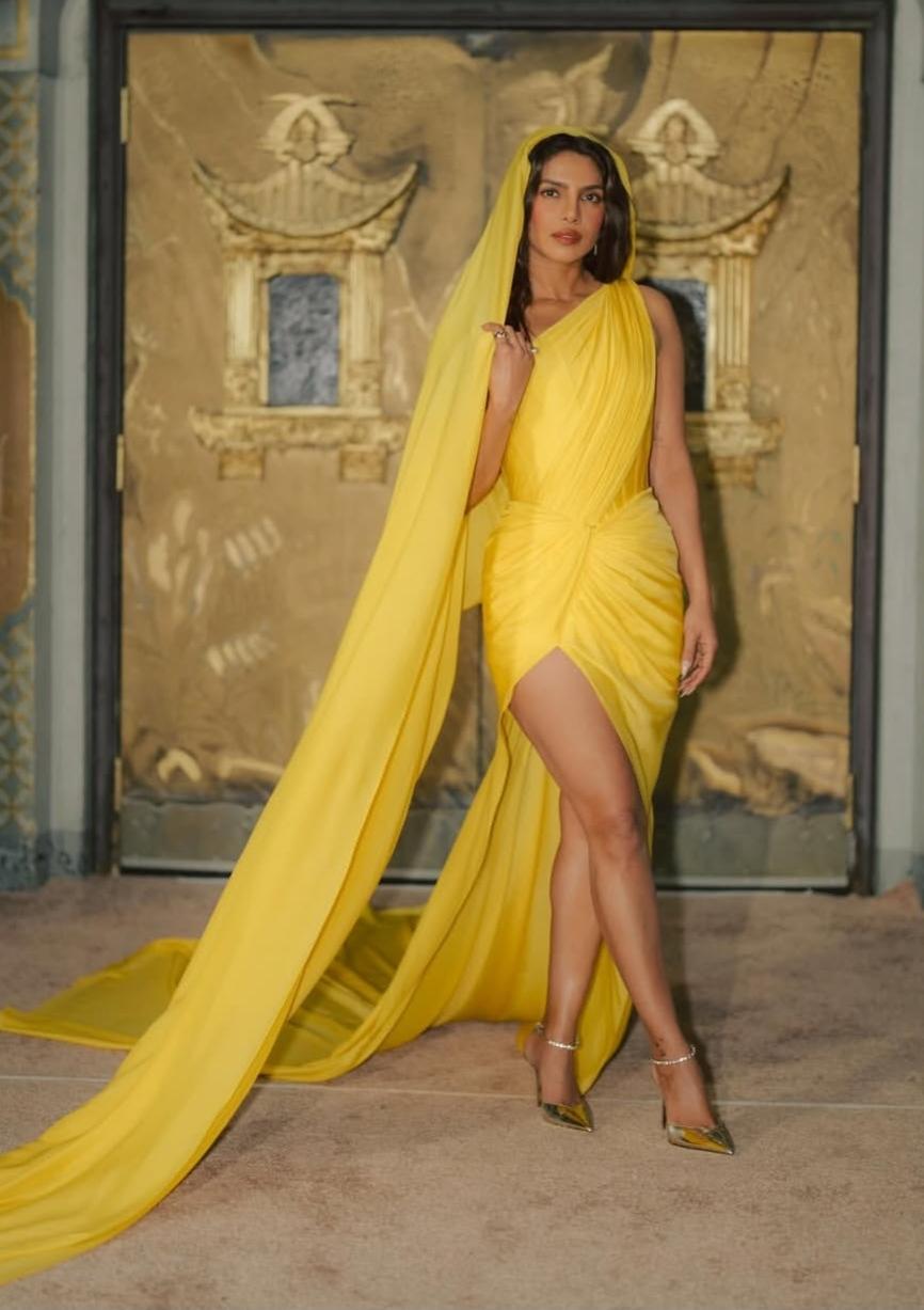 Priyanka Chopra gives Indian saree a modern twist, pays tribute to ‘growing global scope of Indian fashion’