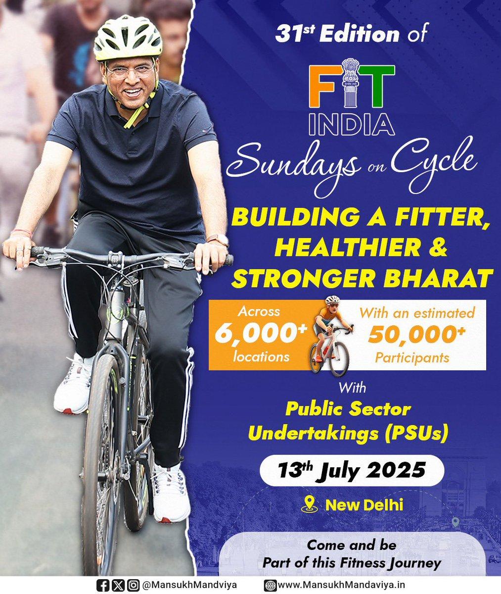 Sports Minister Dr. Mandaviya seeks full power to Fit India Sundays on Cycle