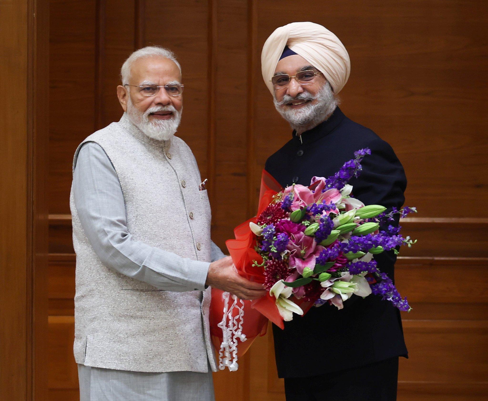 Viksit Delhi@2047: Delhi L-G TS Sandhu calls on PM Modi