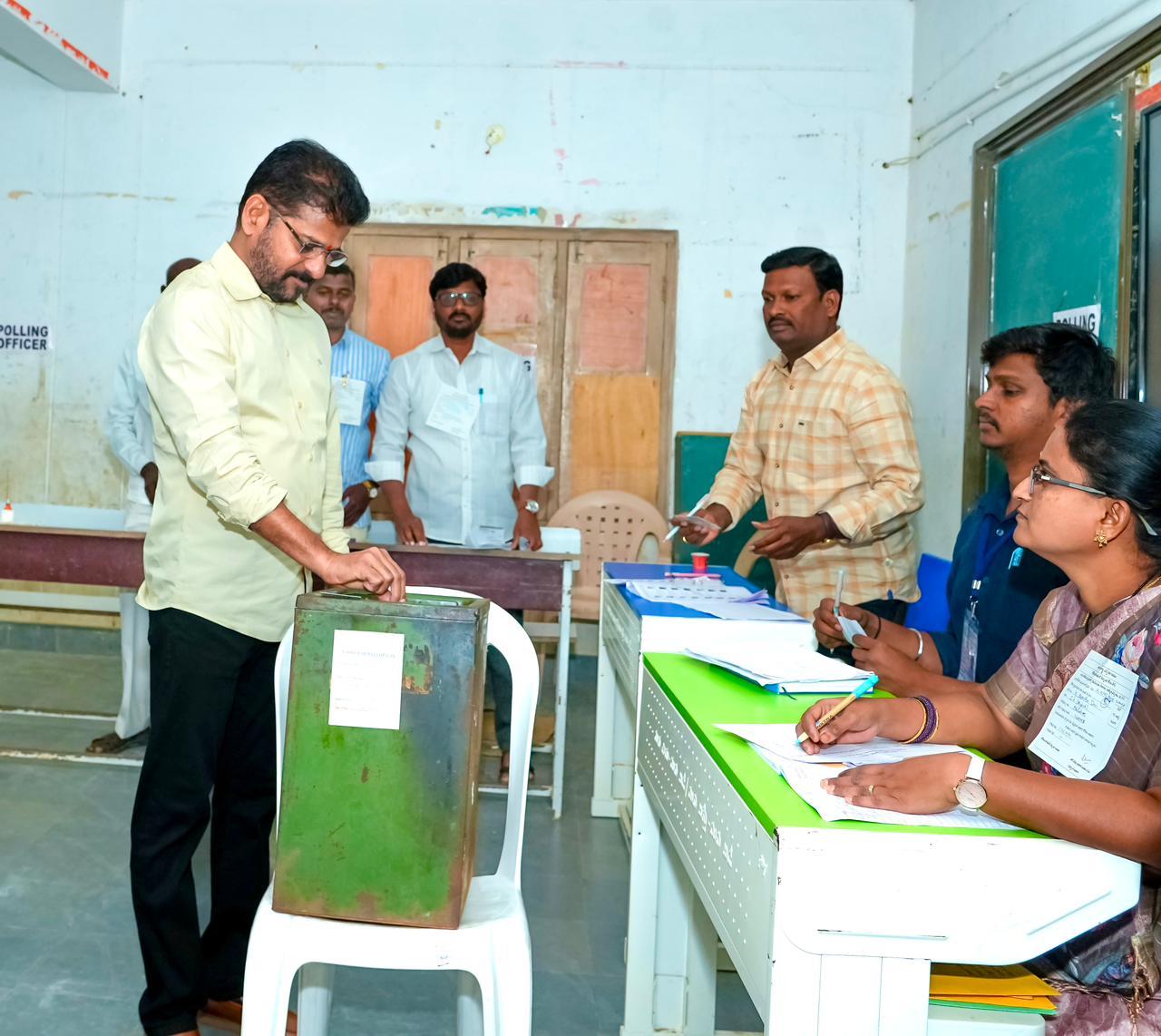 Telangana Municipal polls: CM Revanth Reddy, Deputy CM cast votes