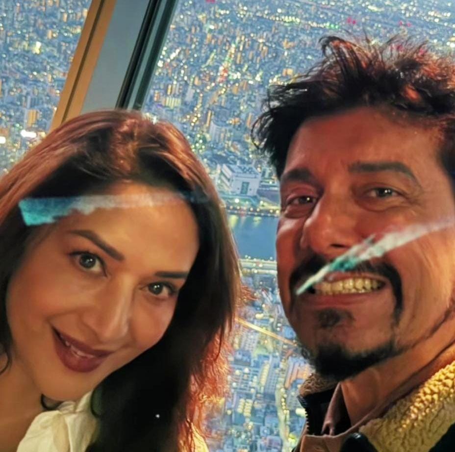 Madhuri Dixit, Sriram Nene soak in romantic Tokyo sunset with Shah Rukh Khan song in background