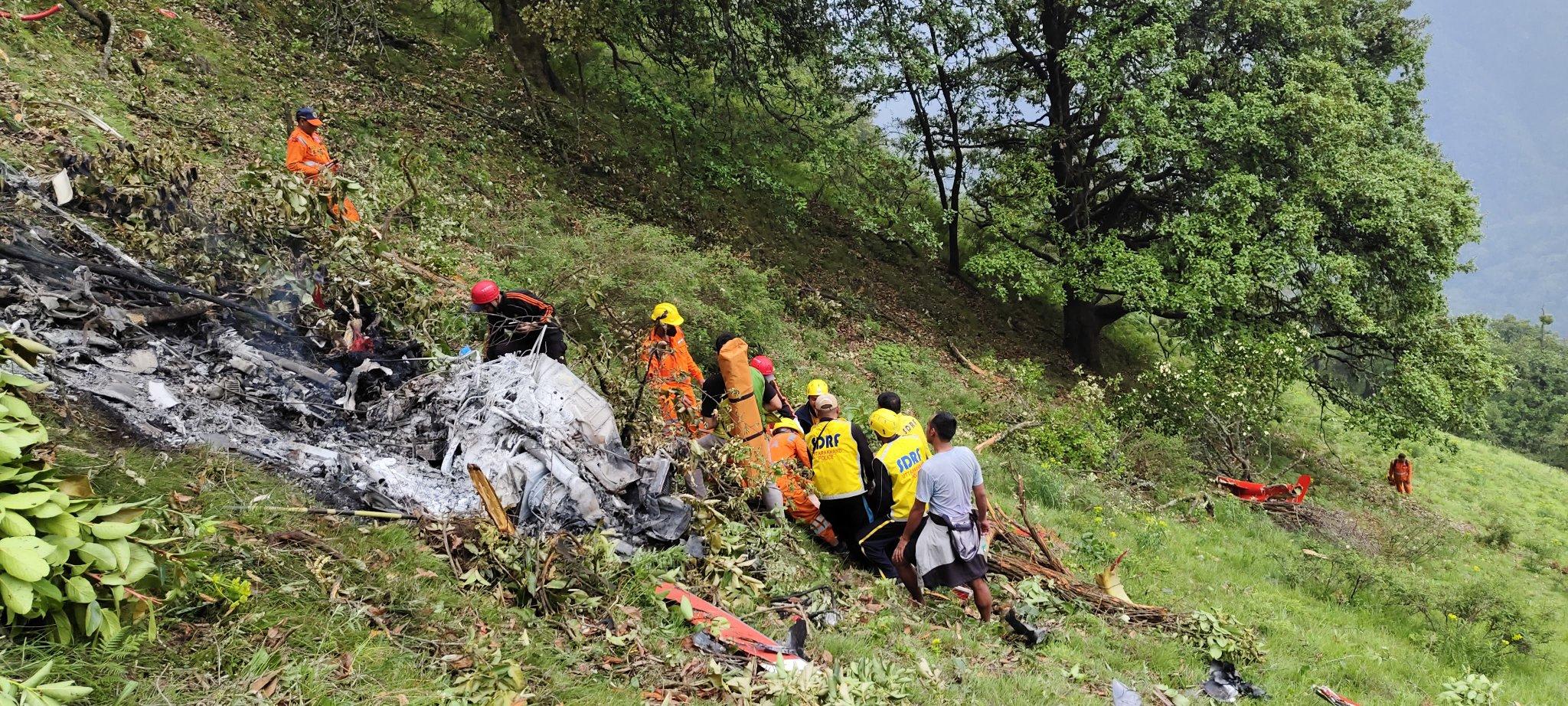 SDRF recovers all seven bodies from U'Khand helicopter crash site