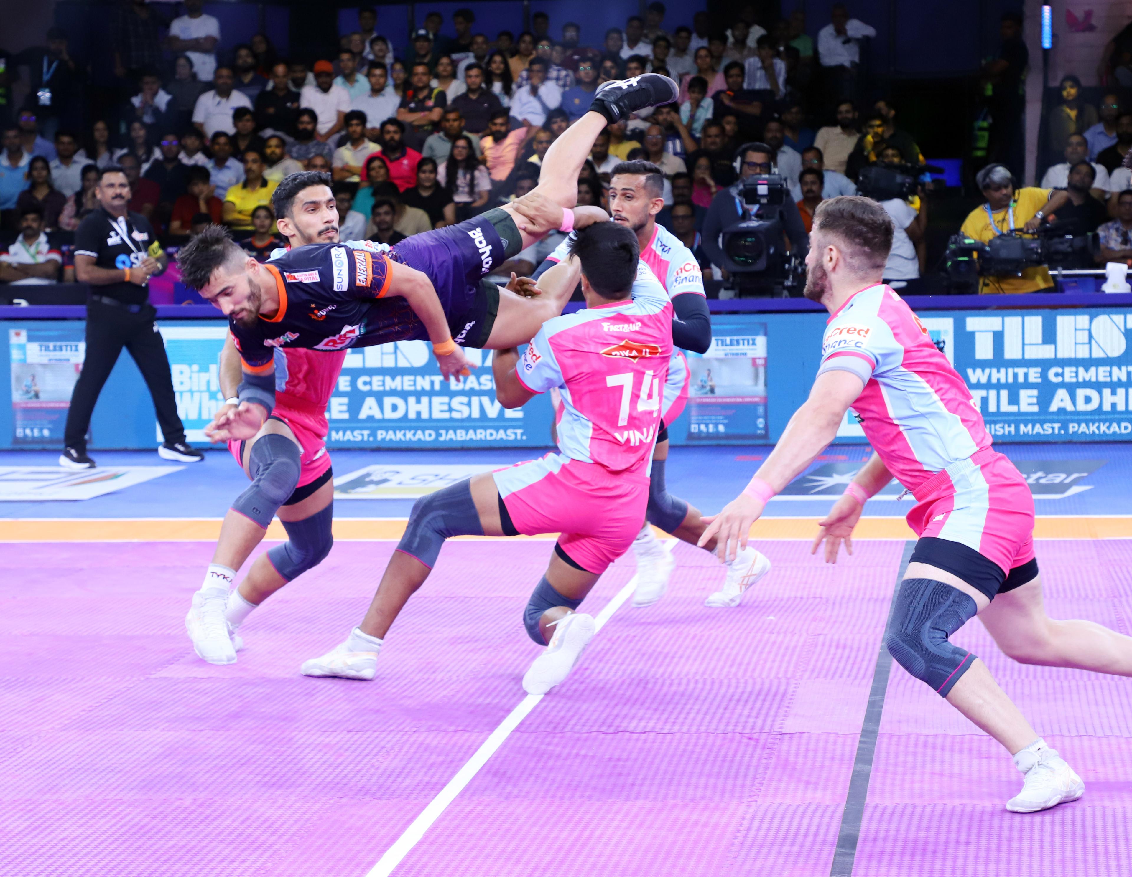 PKL 12: Nitin Kumar leads Jaipur Pink Panthers to comeback win over U Mumba in tie-breaker