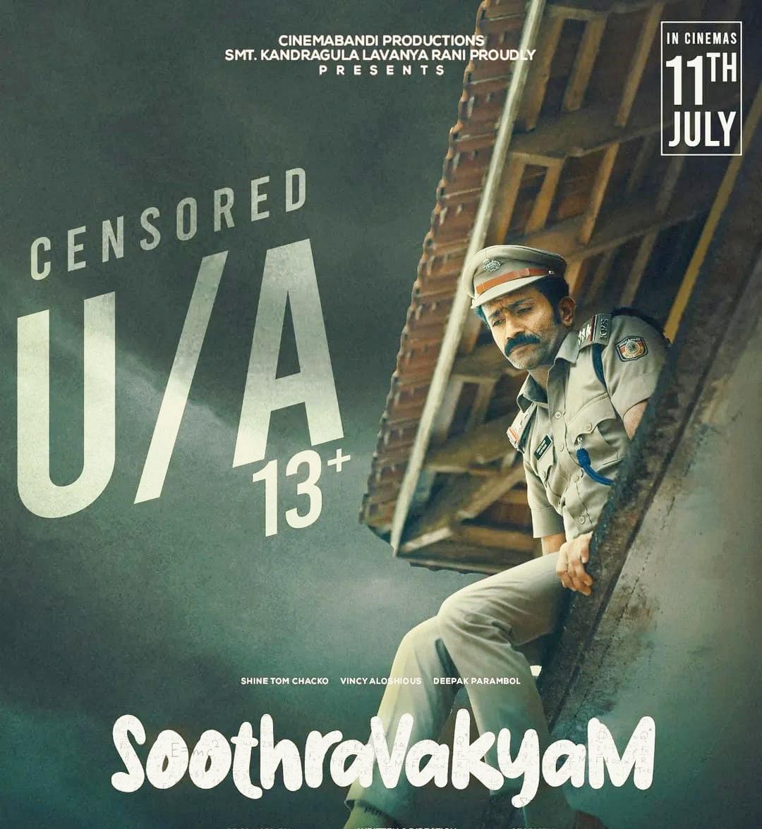 Censor Board clears release of Shine Tom Chacko's 'Soothravakyam' with U/A certificate