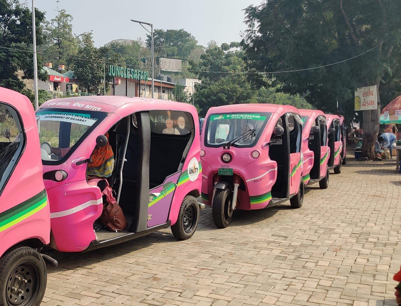 Electric rides and Pink taxis