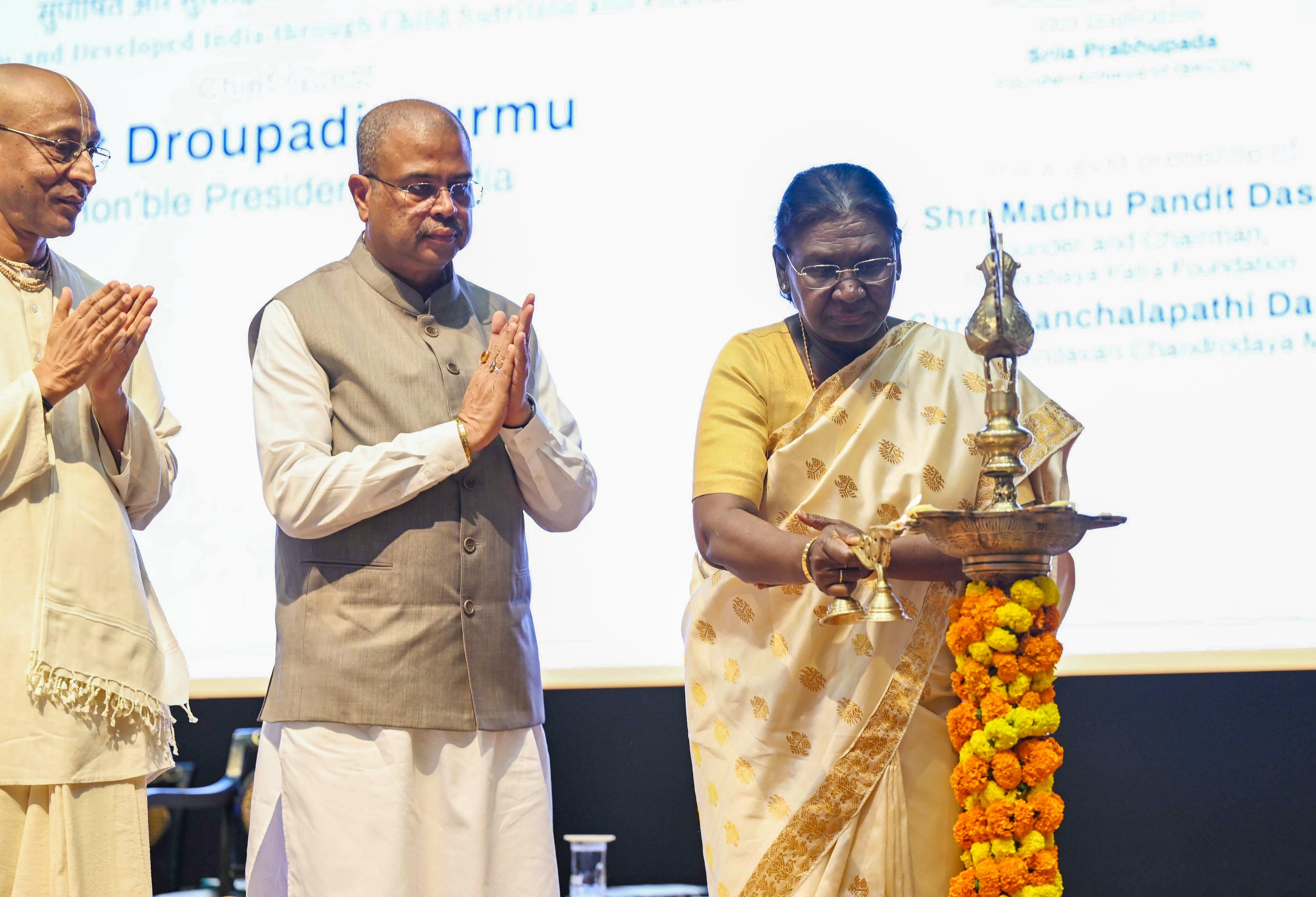 President Murmu commemorates 5 billion meals of Akshaya Patra Foundation