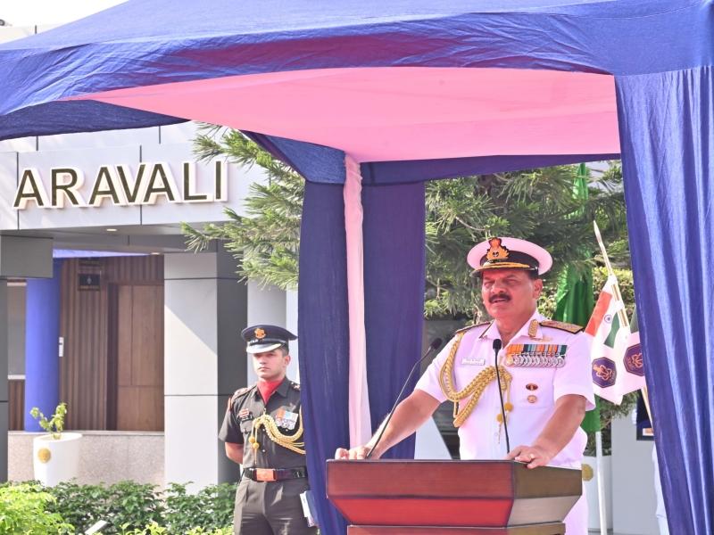 Navy chief Admiral Dinesh K. Tripathi commissions new tech hub INS Aravali