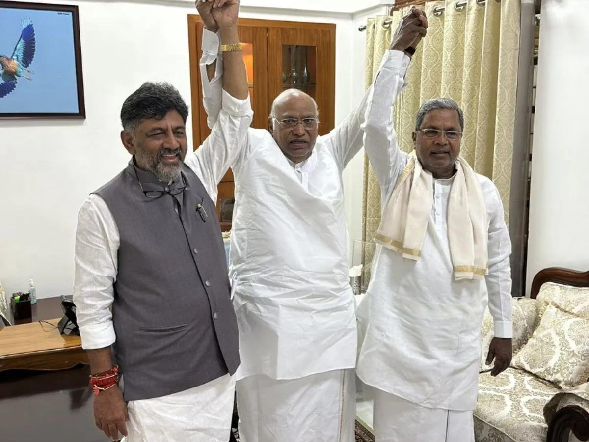 Siddaramaiah, Shivakumar discuss Cabinet formation with Cong high command